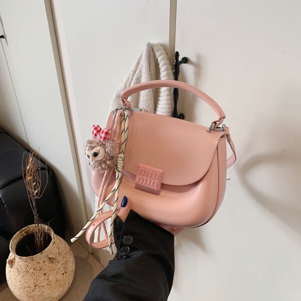 Korean Ins Fashion Hand-Held Saddle Bag Summer Simple Versatile Shoulder Bag High-End Messenger Bag