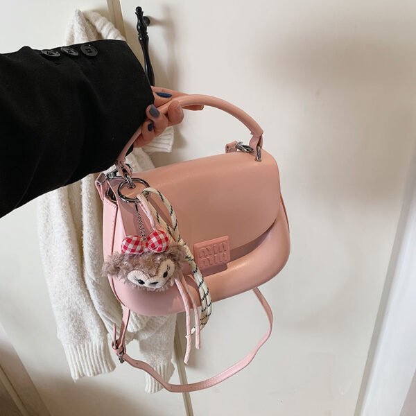 Korean Ins Fashion Hand-Held Saddle Bag Summer Simple Versatile Shoulder Bag High-End Messenger Bag