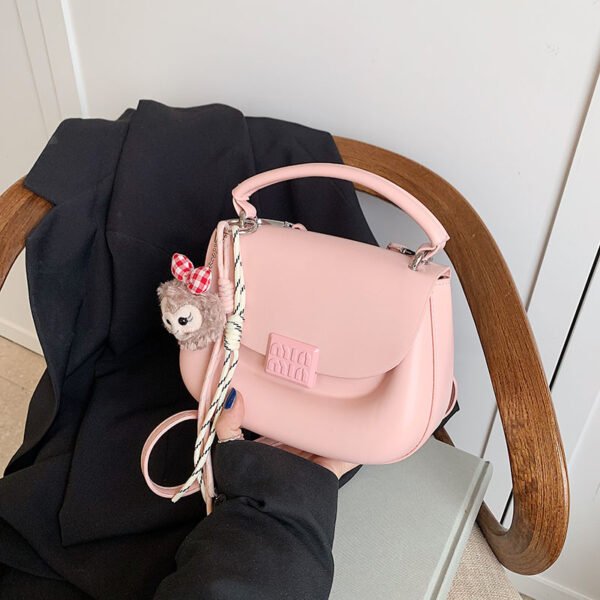 Korean Ins Fashion Hand-Held Saddle Bag Summer Simple Versatile Shoulder Bag High-End Messenger Bag