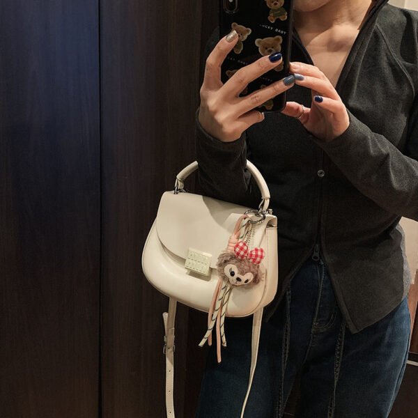 Korean Ins Fashion Hand-Held Saddle Bag Summer Simple Versatile Shoulder Bag High-End Messenger Bag