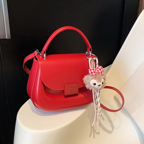 Korean Ins Fashion Hand-Held Saddle Bag Summer Simple Versatile Shoulder Bag High-End Messenger Bag