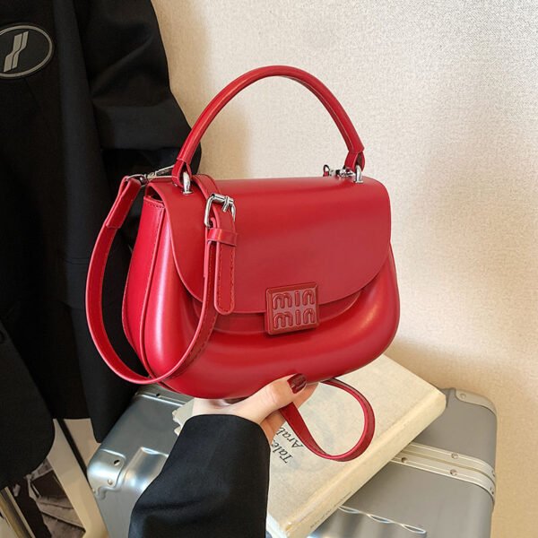 Korean Ins Fashion Hand-Held Saddle Bag Summer Simple Versatile Shoulder Bag High-End Messenger Bag