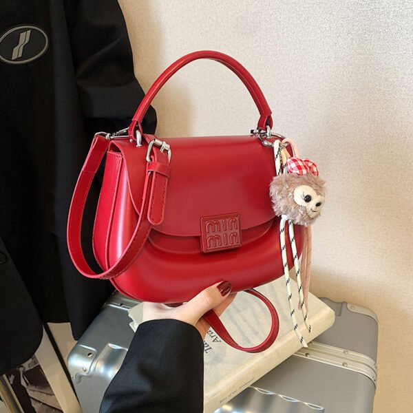 Korean Ins Fashion Hand-Held Saddle Bag Summer Simple Versatile Shoulder Bag High-End Messenger Bag