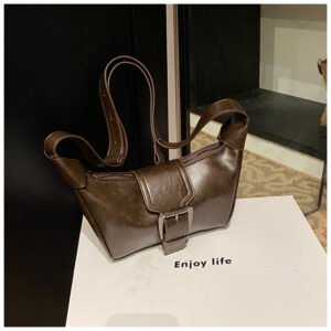 2-(68) Autumn Winter Retro Niche Design One-Shoulder Crossbody Commuter Dumpling Bag