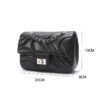 Niche Ins High-End Bag Small Chanel Style Embroidery Lock Chain Bag Fashionable Versatile Shoulder Messenger Bag Female