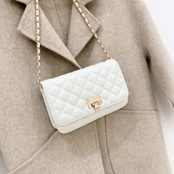 Bags Women's Messenger Bags Diamond Chain Pu Women's Bags Fashionable All-Match Small Square Bag Ladies Shoulder Bag