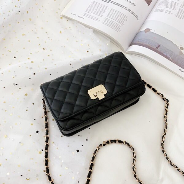 Bags Women's Messenger Bags Diamond Chain Pu Women's Bags Fashionable All-Match Small Square Bag Ladies Shoulder Bag