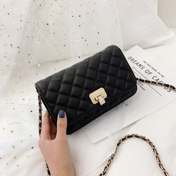 Bags Women's Messenger Bags Diamond Chain Pu Women's Bags Fashionable All-Match Small Square Bag Ladies Shoulder Bag