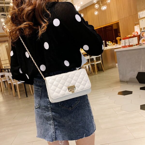 Bags Women's Messenger Bags Diamond Chain Pu Women's Bags Fashionable All-Match Small Square Bag Ladies Shoulder Bag