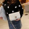 Bags Women's Messenger Bags Diamond Chain Pu Women's Bags Fashionable All-Match Small Square Bag Ladies Shoulder Bag