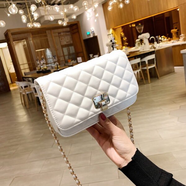 Bags Women's Messenger Bags Diamond Chain Pu Women's Bags Fashionable All-Match Small Square Bag Ladies Shoulder Bag