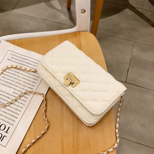 Bags Women's Messenger Bags Diamond Chain Pu Women's Bags Fashionable All-Match Small Square Bag Ladies Shoulder Bag