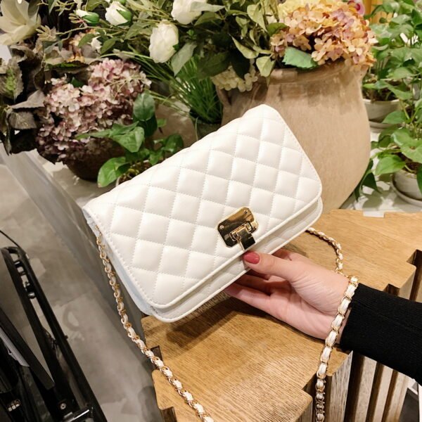 Bags Women's Messenger Bags Diamond Chain Pu Women's Bags Fashionable All-Match Small Square Bag Ladies Shoulder Bag