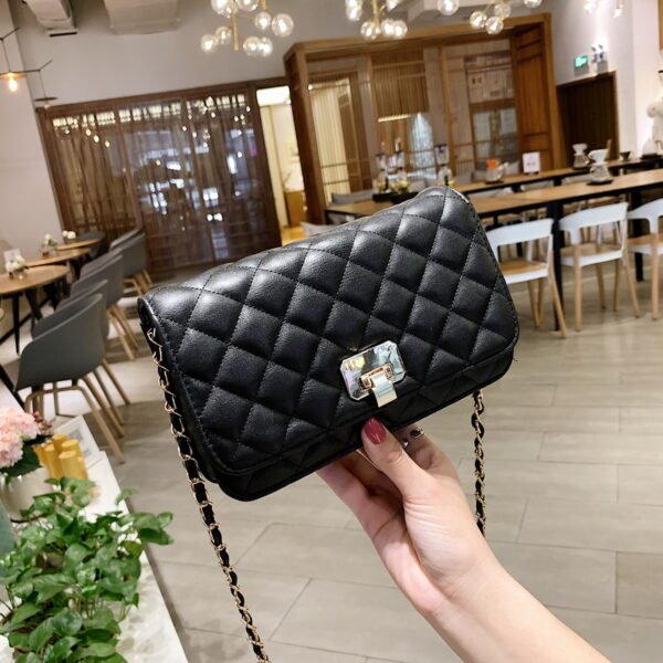 Bags Women's Messenger Bags Diamond Chain Pu Women's Bags Fashionable All-Match Small Square Bag Ladies Shoulder Bag