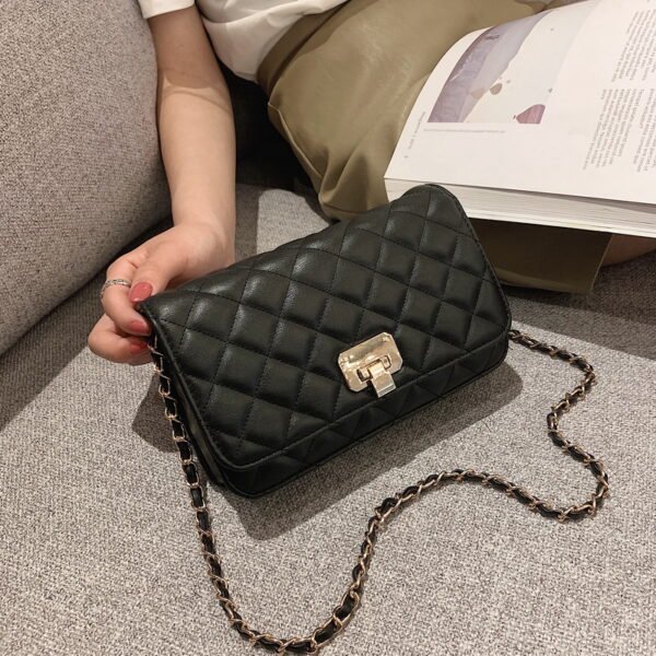 Bags Women's Messenger Bags Diamond Chain Pu Women's Bags Fashionable All-Match Small Square Bag Ladies Shoulder Bag