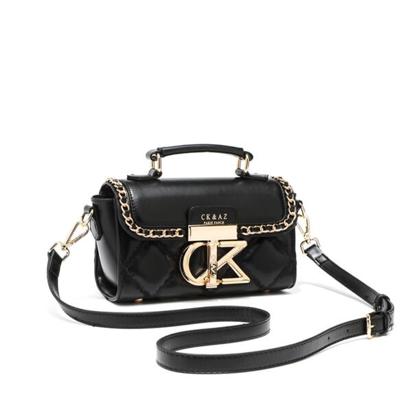 High-grade embroidered small square bag autumn new arrival letter buckle chain hand-held underarm bag shoulder bag women's trendy bag