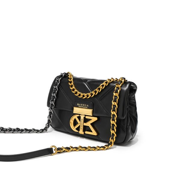 Small texture women's bag versatile shoulder crossbody chain bag simple stylish embroidered diamond small Chanel style bag