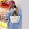 Winter Plush Bag Imitation Rabbit Fur Button Hand-Held Design Cute Bucket Bag Shoulder Messenger Bag Women's Bag