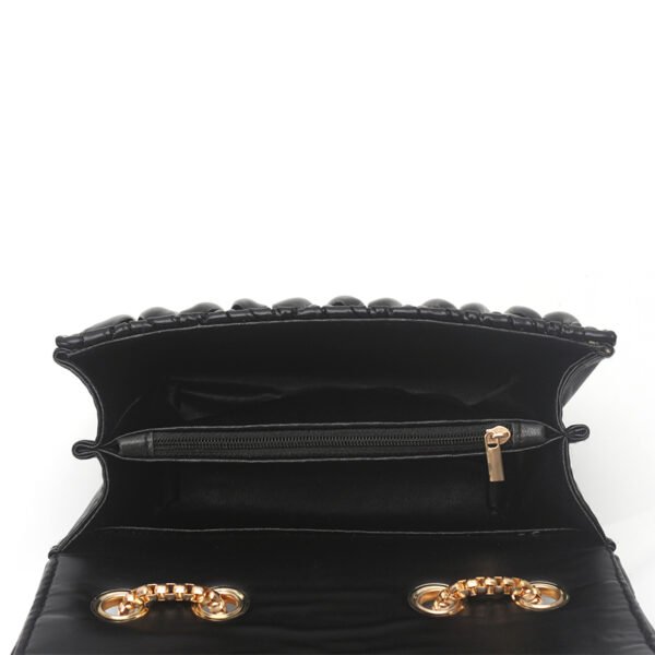 Pleated Diamond Chain Small Square Bag