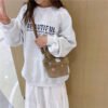 Winter Plush Bag Imitation Rabbit Fur Button Hand-Held Design Cute Bucket Bag Shoulder Messenger Bag Women's Bag
