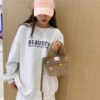 Winter Plush Bag Imitation Rabbit Fur Button Hand-Held Design Cute Bucket Bag Shoulder Messenger Bag Women's Bag