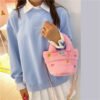 Winter Plush Bag Imitation Rabbit Fur Button Hand-Held Design Cute Bucket Bag Shoulder Messenger Bag Women's Bag