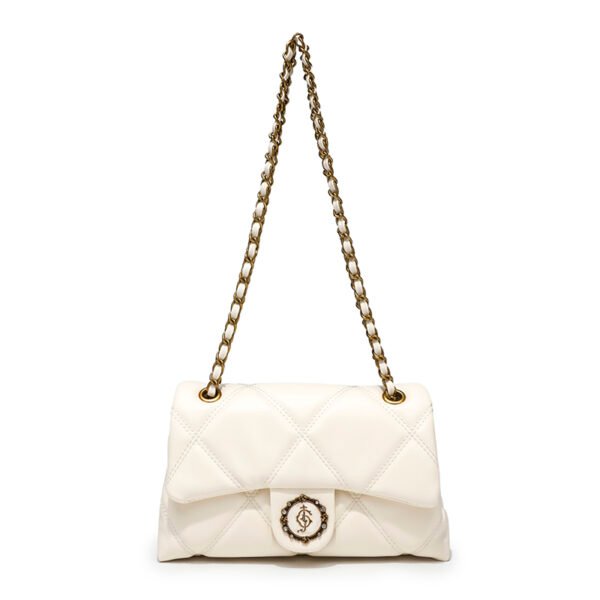 Exquisite diamond embroidery bag summer new classic chain shoulder bag black and white temperament women's bag fashionable versatile bag