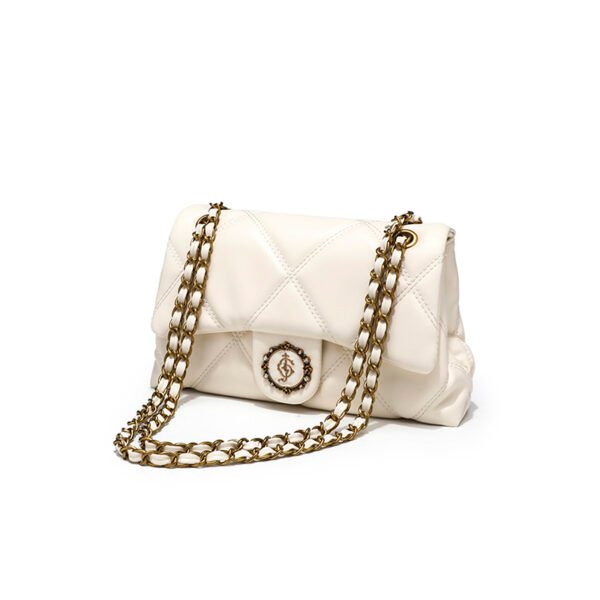 Exquisite diamond embroidery bag summer new classic chain shoulder bag black and white temperament women's bag fashionable versatile bag