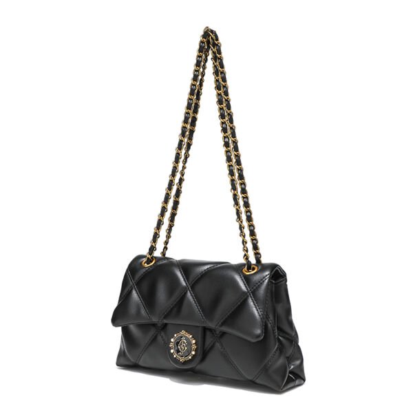 Exquisite diamond embroidery bag summer new classic chain shoulder bag black and white temperament women's bag fashionable versatile bag