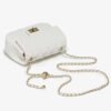 BE9A3091 Pink Small Square Bag, Underarm Bag, Crossbody Bag, Diamond-Shaped Small Gold Ball Chain Bag