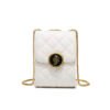 BE9A4504 Classic diamond chain mobile phone bag fashionable small Chanel style temperament shoulder small square bag personality note coin purse