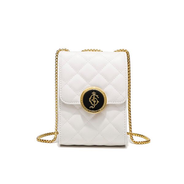 BE9A4504 Classic diamond chain mobile phone bag fashionable small Chanel style temperament shoulder small square bag personality note coin purse