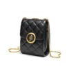 BE9A4509 Classic diamond chain mobile phone bag fashionable small Chanel style temperament shoulder small square bag personality note coin purse
