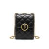 BE9A4513 Classic diamond chain mobile phone bag fashionable small Chanel style temperament shoulder small square bag personality note coin purse