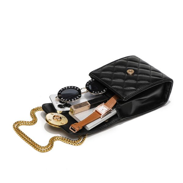 BE9A4527 Classic diamond chain mobile phone bag fashionable small Chanel style temperament shoulder small square bag personality note coin purse