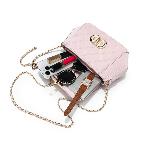Indentation small Chanel style handbag rhombus small bag women's bag popular new simple western-style shoulder messenger bag