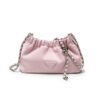 Fashionable versatile ladies' niche one-shoulder pleated cloud bag summer simple solid color Korean style handbag drawstring portable