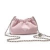 Fashionable versatile ladies' niche one-shoulder pleated cloud bag summer simple solid color Korean style handbag drawstring portable
