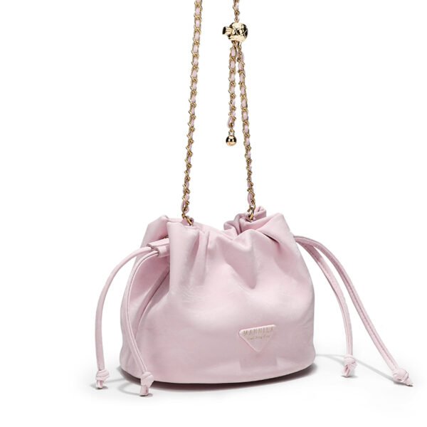 Small bag popular bag women's bucket versatile high value new style fashion advanced crossbody bag one shoulder niche chain