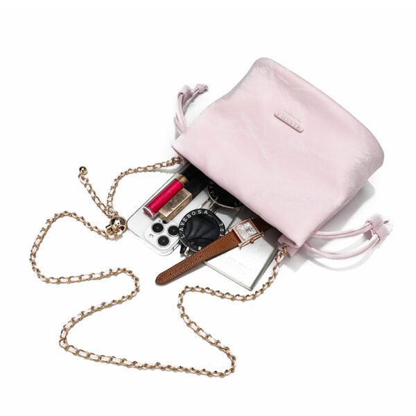 Small bag popular bag women's bucket versatile high value new style fashion advanced crossbody bag one shoulder niche chain