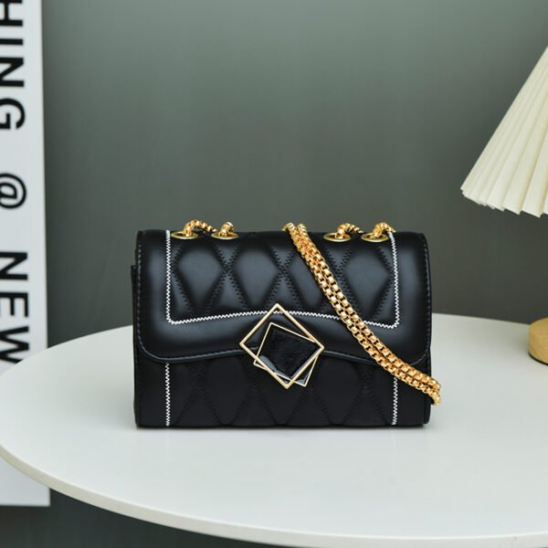 DSC_3479_1 Black Diamond Bag For Women Summer Fashion All-Match Chain Shoulder Bag Temperament Crossbody Handbag