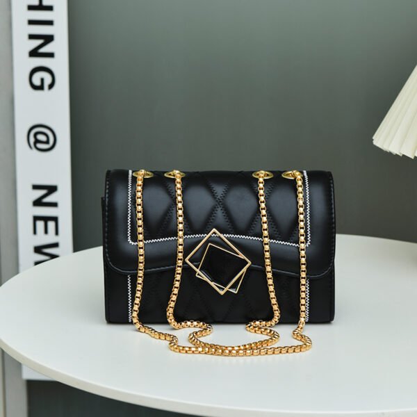DSC_3480_1 Black Diamond Bag For Women Summer Fashion All-Match Chain Shoulder Bag Temperament Crossbody Handbag