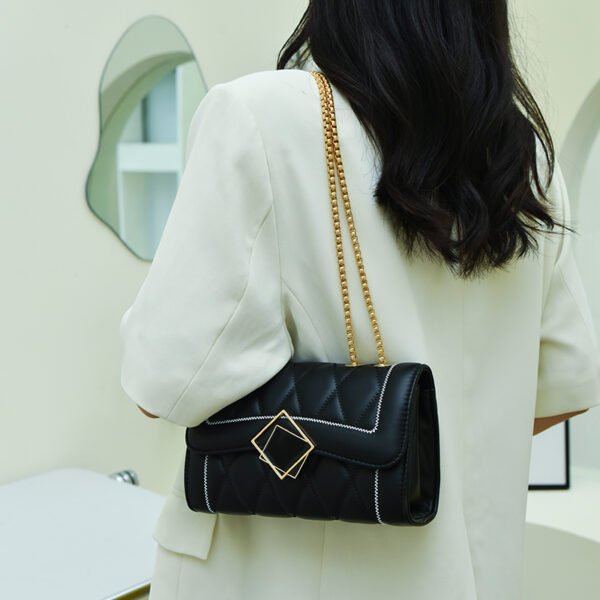 DSC_3592_1 Black Diamond Bag For Women Summer Fashion All-Match Chain Shoulder Bag Temperament Crossbody Handbag