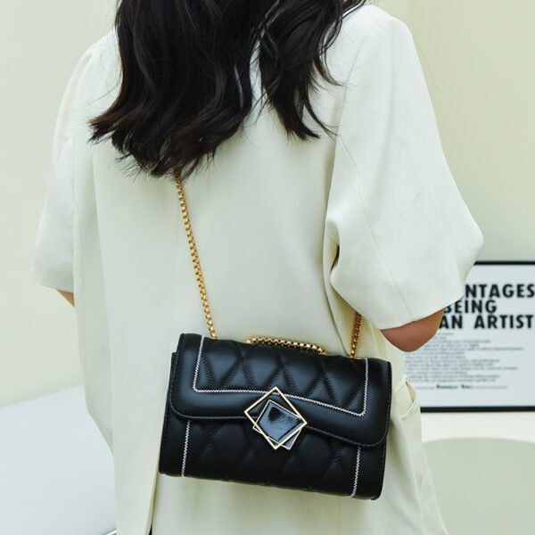 DSC_3599_1 Black Diamond Bag For Women Summer Fashion All-Match Chain Shoulder Bag Temperament Crossbody Handbag