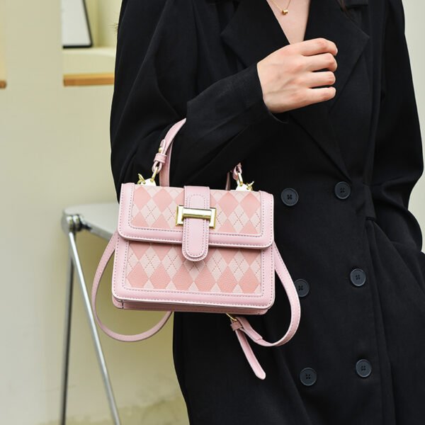 Diamond Chain Bag Niche High-End Plaid Small Square Bag Shoulder Messenger Bag