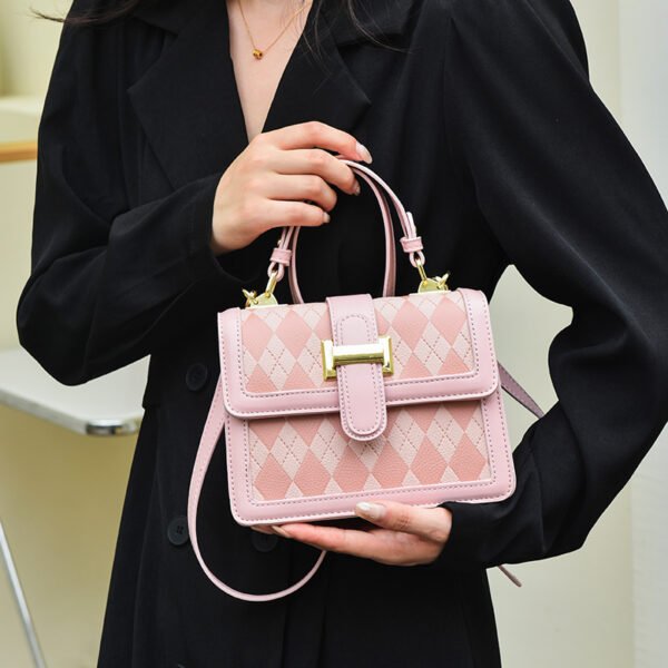 Diamond Chain Bag Niche High-End Plaid Small Square Bag Shoulder Messenger Bag