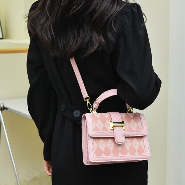 Diamond Chain Bag Niche High-End Plaid Small Square Bag Shoulder Messenger Bag
