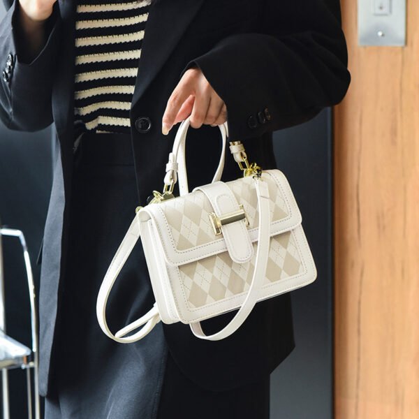 Diamond Chain Bag Niche High-End Plaid Small Square Bag Shoulder Messenger Bag