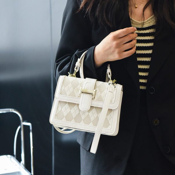Diamond Chain Bag Niche High-End Plaid Small Square Bag Shoulder Messenger Bag