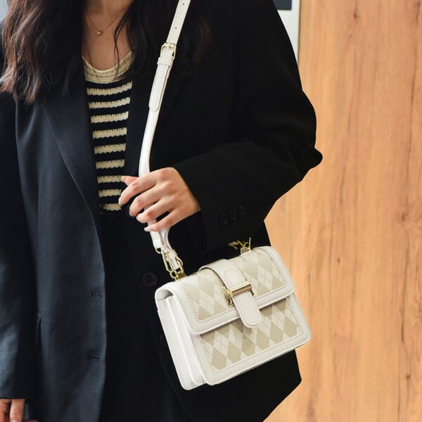 Diamond Chain Bag Niche High-End Plaid Small Square Bag Shoulder Messenger Bag